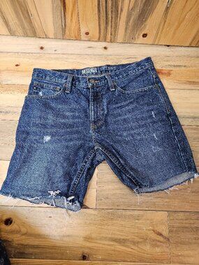 Free World Messenger Cut-Off Jean Shorts